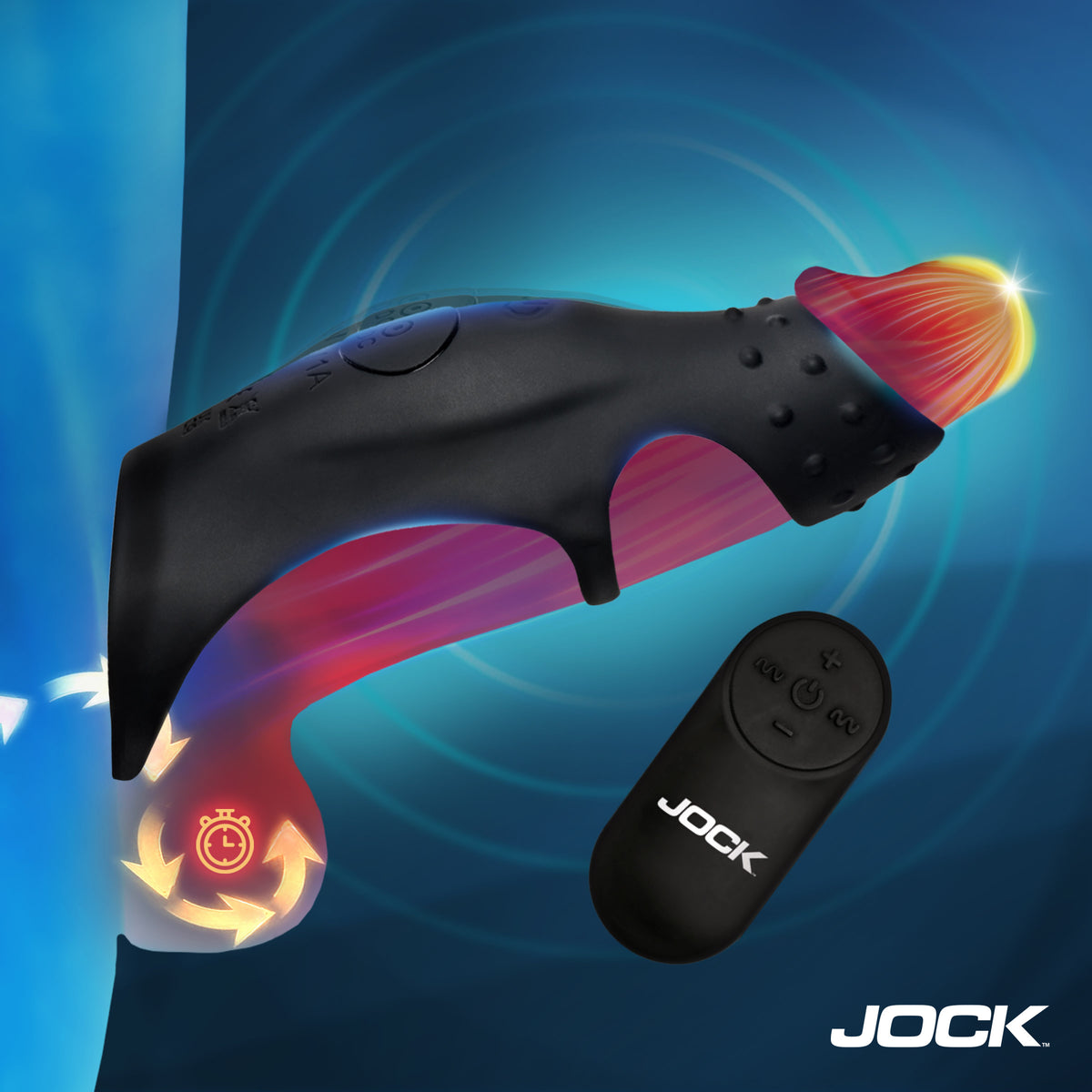 Jock Rush Vibrating Penis Sleeve C-Ring with Remote