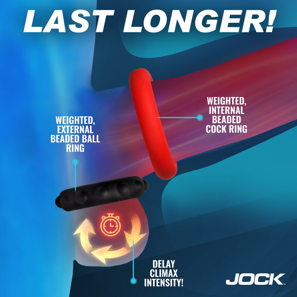 Weighted & Beaded Silicone Cock Ring Set