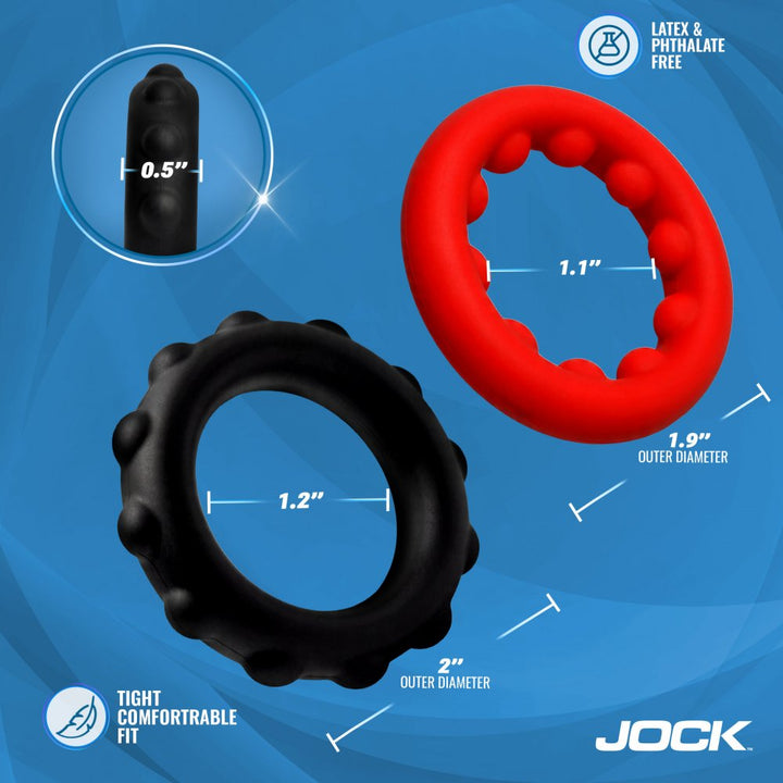 Weighted & Beaded Silicone Cock Ring Set