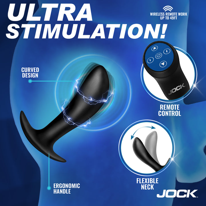 Jock Spark E-Stim Slim Prostate Plug with Remote