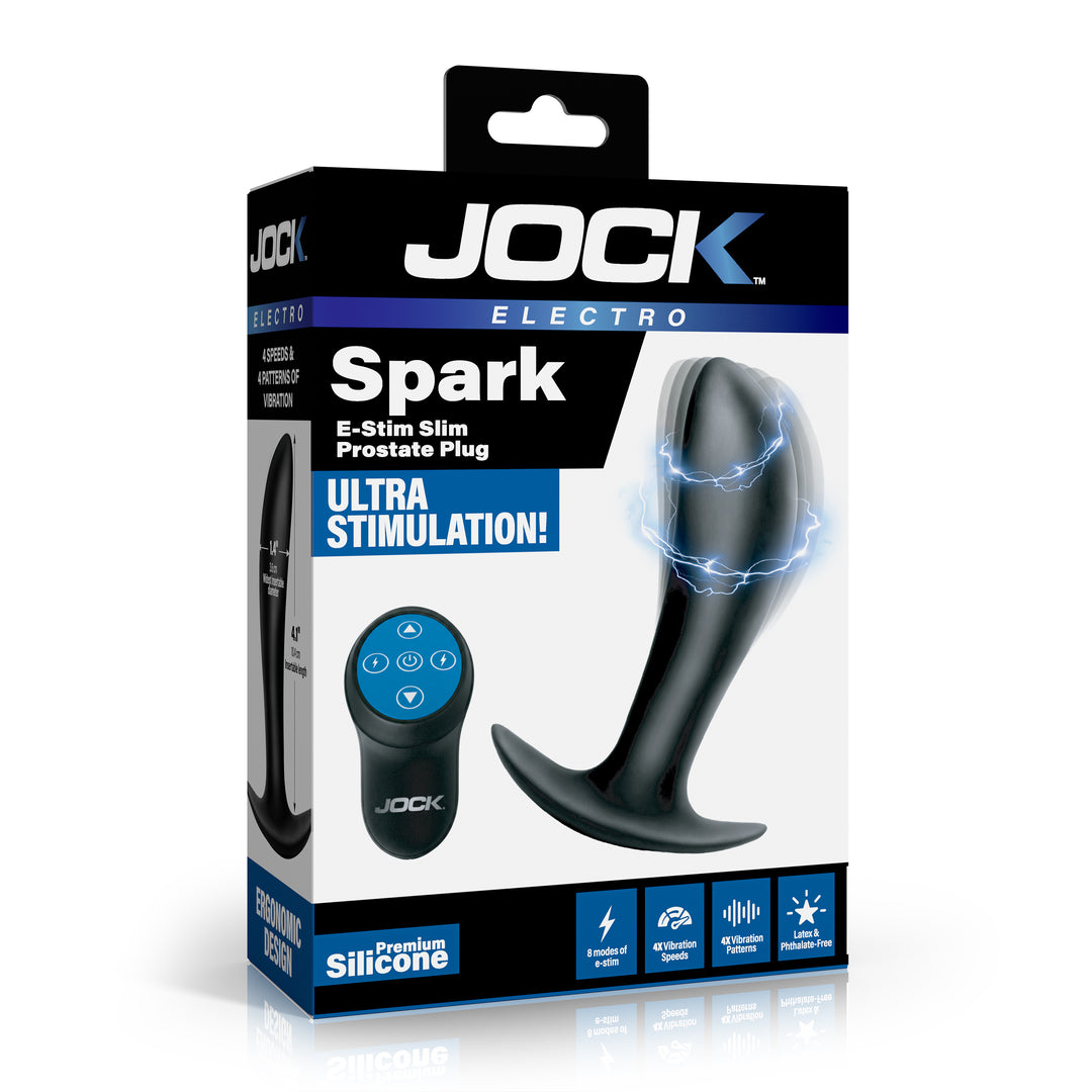 Jock Spark E-Stim Slim Prostate Plug with Remote