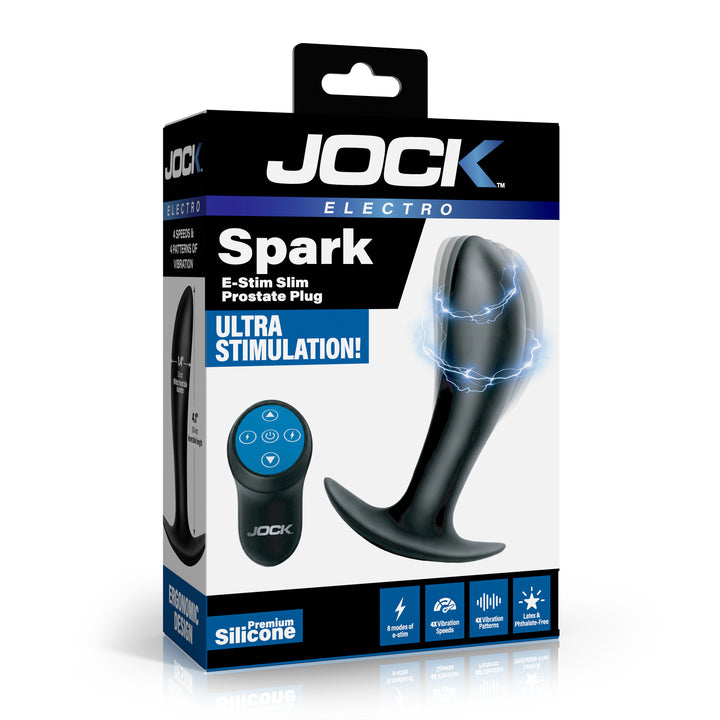 Jock Spark E-Stim Slim Prostate Plug with Remote