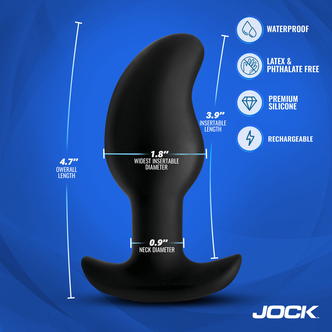 Jock Volt E-Stim Curved Prostate Plug with Remote