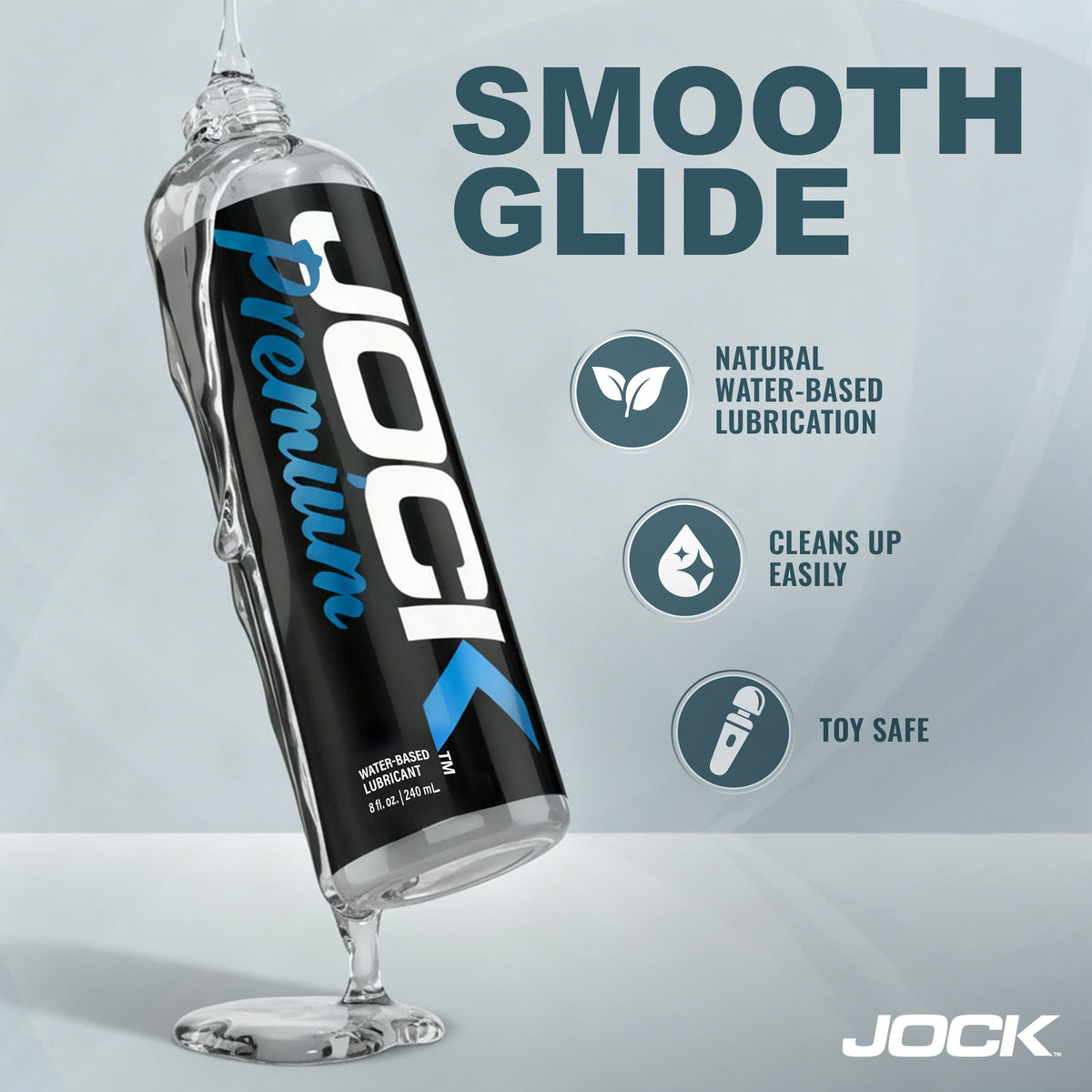 Jock Premium Water-Based Lubricant, 8 fl oz