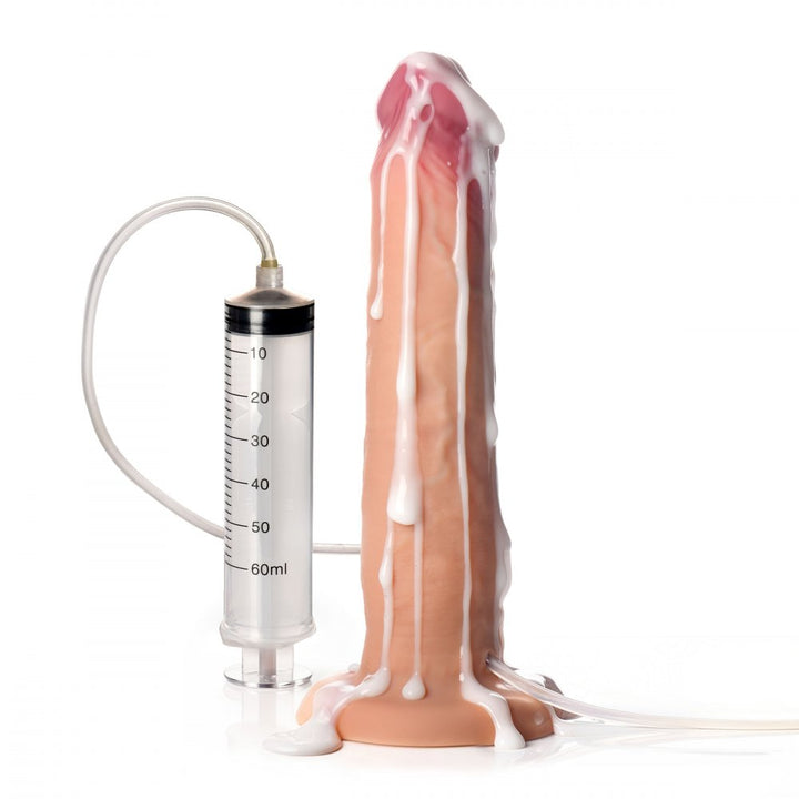 Ejaculating 9.75 Inch Silicone Dildo w/ Suction Base