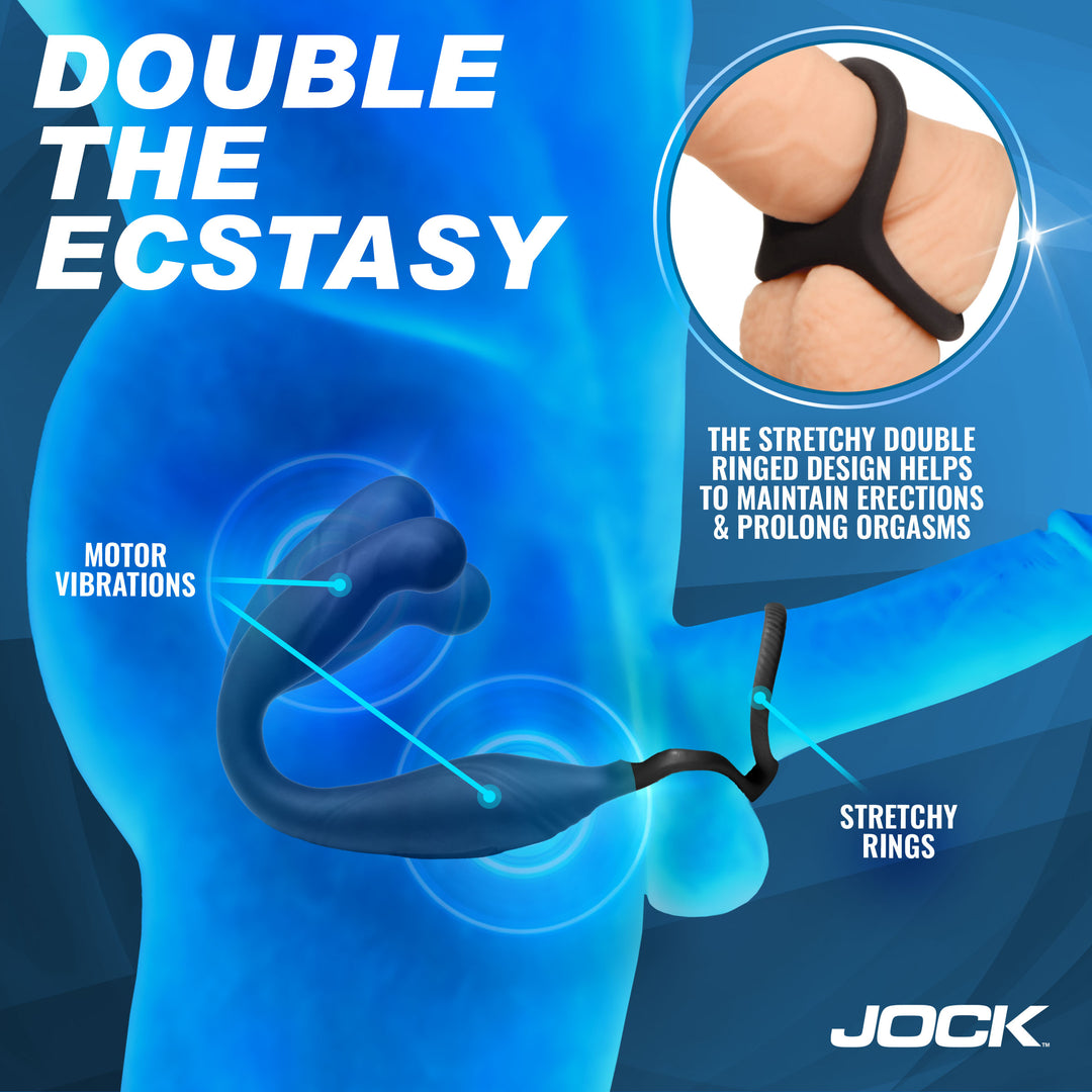 Jock Axis Gyrating Prostate Vibrator with Cock and Ball Ring