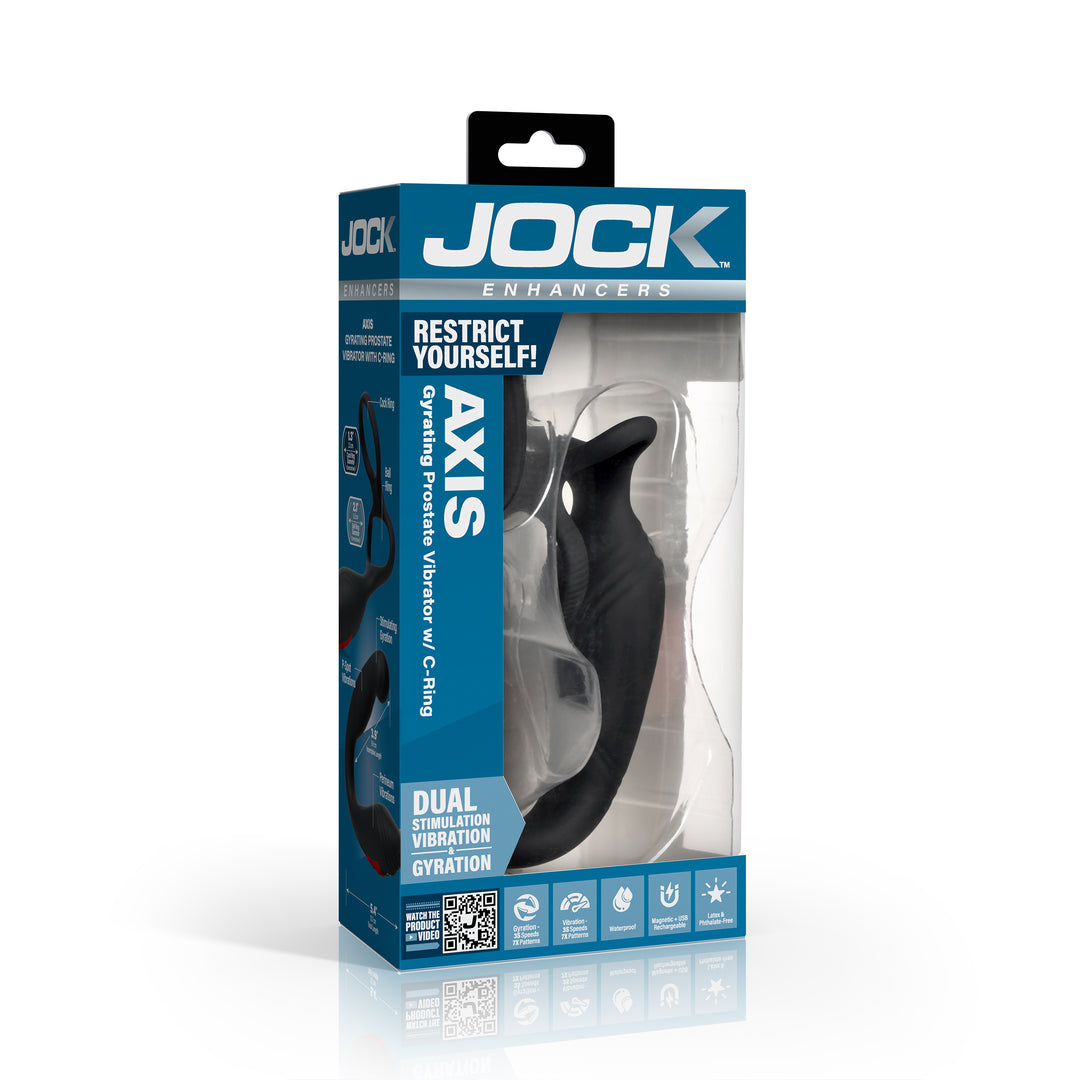 Jock Axis Gyrating Prostate Vibrator with Cock and Ball Ring