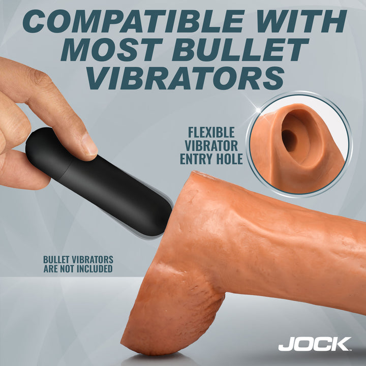 Jock 10 Inch Silicone Dildo with Balls