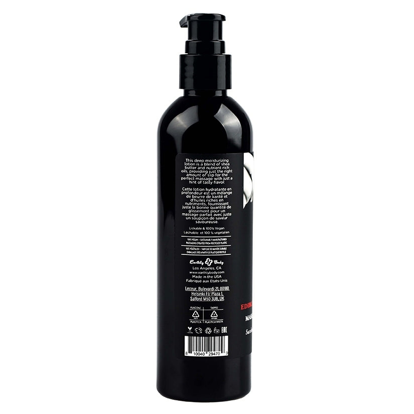 Earthly Body Edible Massage Lotion Strawberry 8 oz