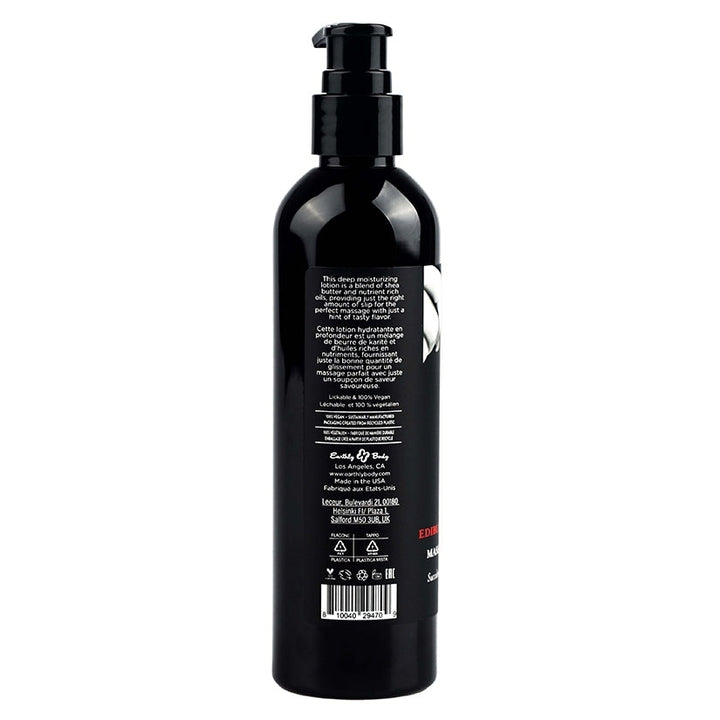 Earthly Body Edible Massage Lotion Strawberry 8 oz