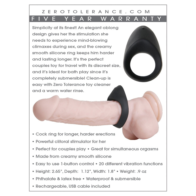 Zero Tolerance Night Rider Rechargeable Vibrating Cock Ring