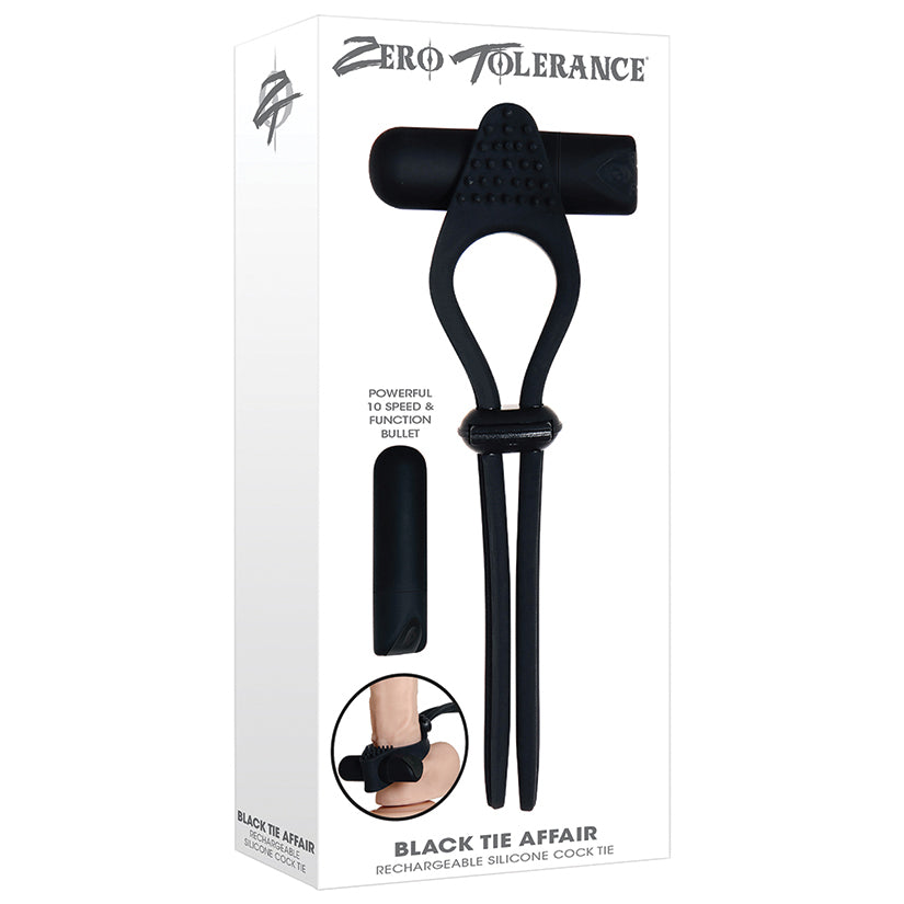 Zero Tolerance Black Tie Affair Adjustable Vibrating Cock Ring