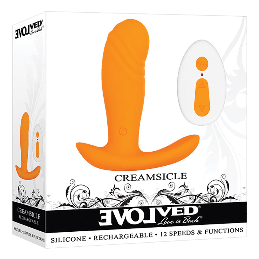 Evolved Creamsicle Remote Control Silicone Vibrator