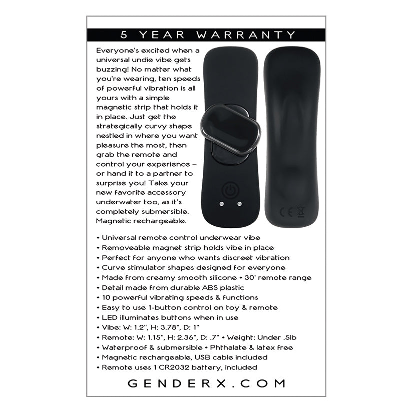 Gender X Our Undie Vibe Remote Control Panty Vibrator