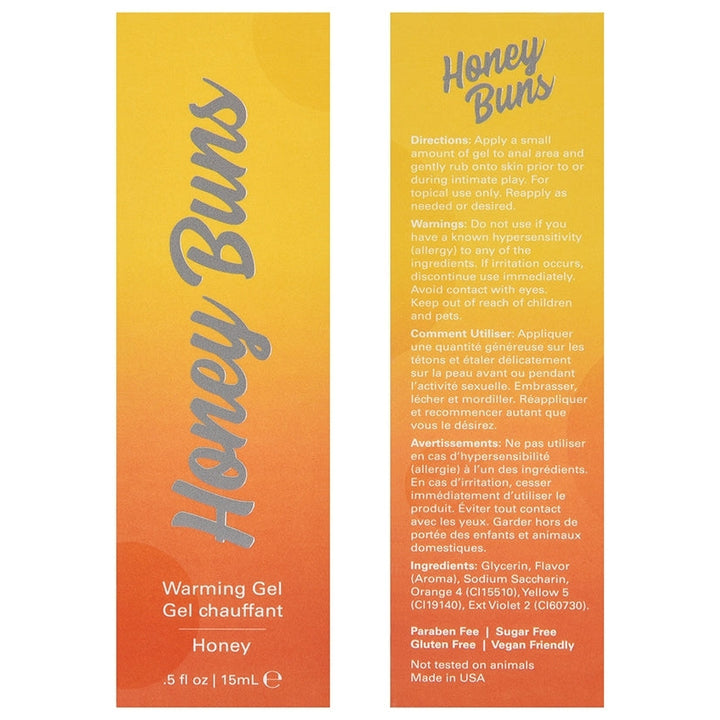 Jelique Honey Buns Warming Anal Gel Honey Flavor 0.5 oz