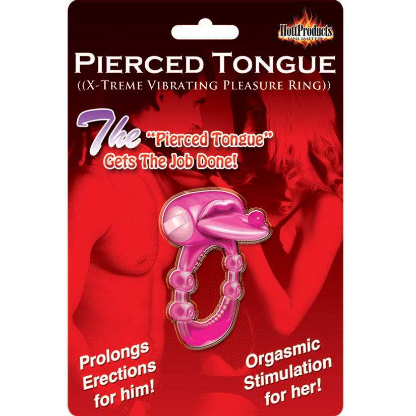 Xtreme Vibes Pierced Tongue Vibrating Cock Ring