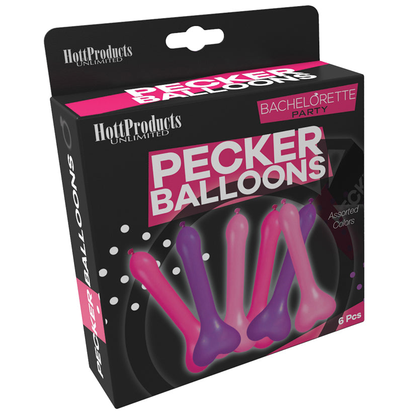 Bachelorette Party Pecker Balloons 6 Pack