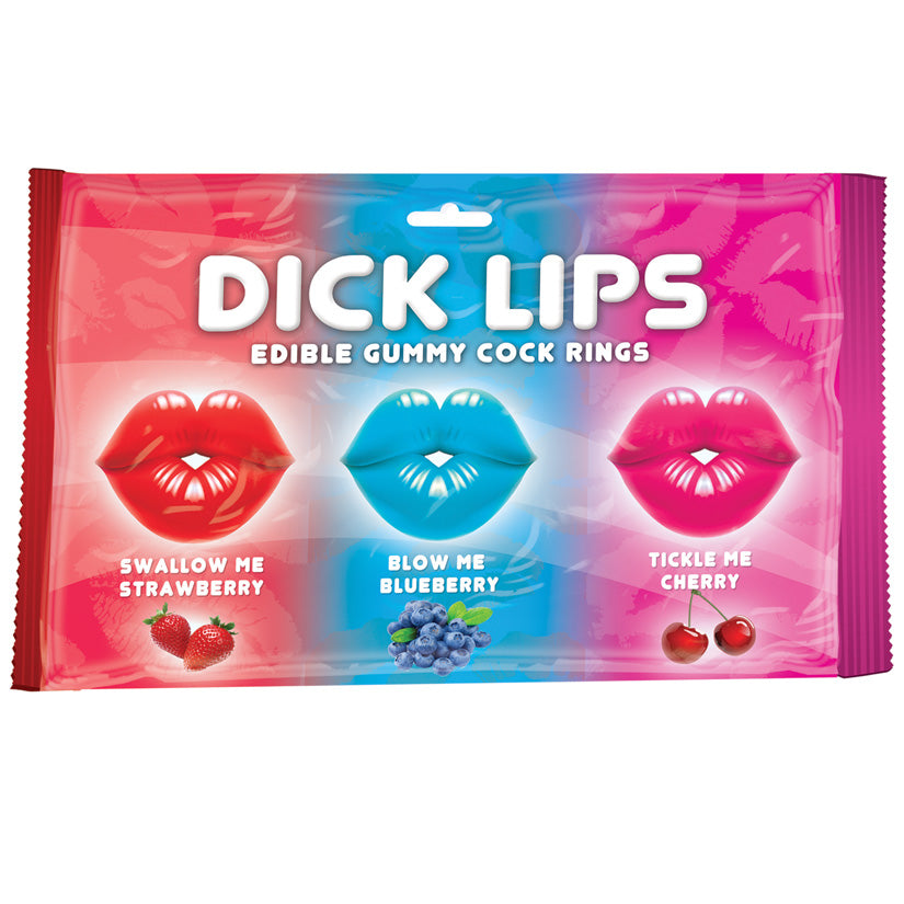 Dick Lips Edible Gummy Cock Rings 3 Pack