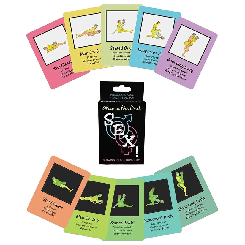 Glow in the Dark Sex Cards Position Card Game
