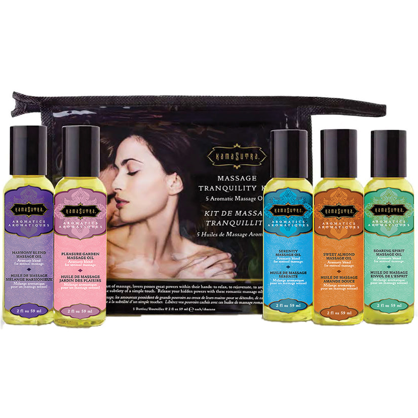 Massage Tranquility Kit with Five Aromatics Massage Oils