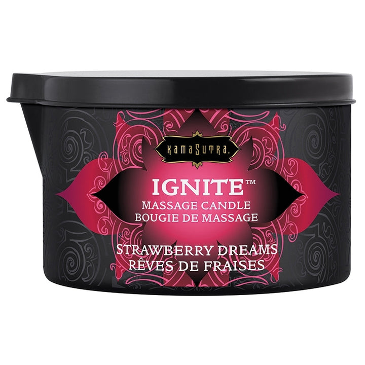 Kama Sutra Ignite Massage Candle Strawberry Dreams 6 oz