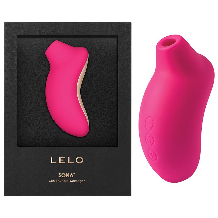 LELO SONA Sonic Clitoral Massager Cerise retail box