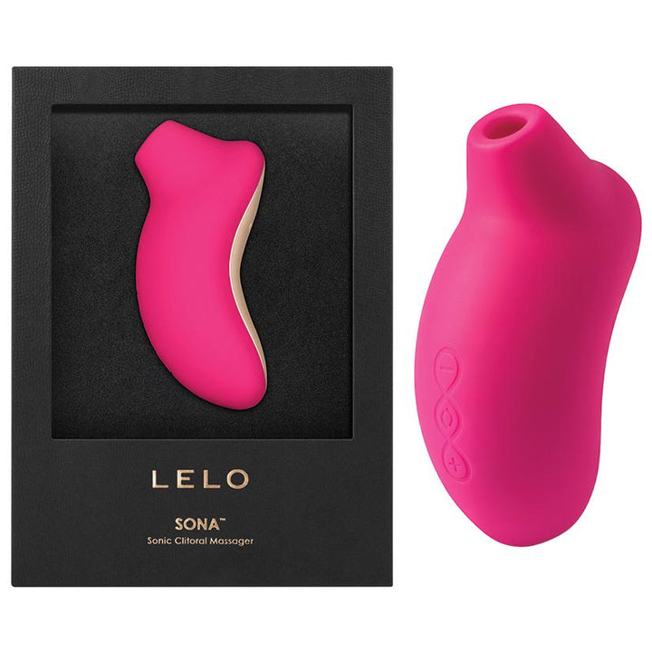 LELO SONA Sonic Clitoral Massager Cerise retail box