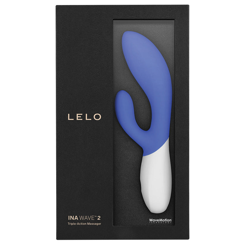 LELO INA Wave 2 WaveMotion Rabbit Vibrator California Sky retail box