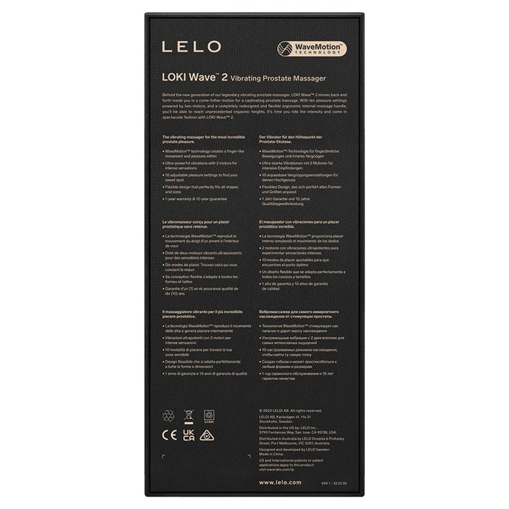 LELO LOKI Wave 2 WaveMotion Prostate Massager Violet Dust retail box