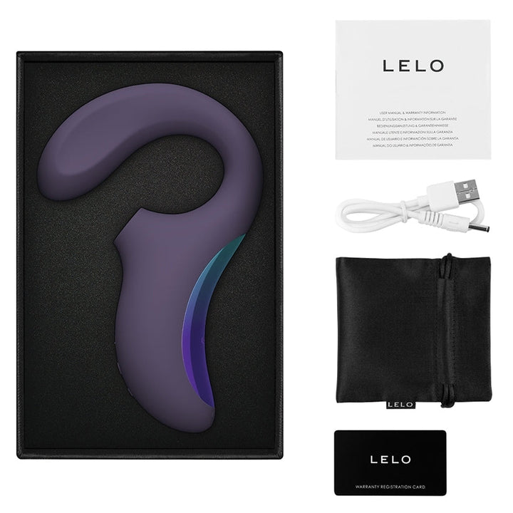 LELO ENIGMA Wave Triple Stimulation Massager Cyber Purple retail box