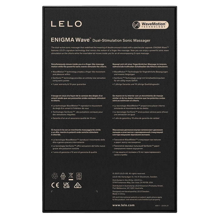 LELO ENIGMA Wave Triple Stimulation Massager Cyber Purple retail box