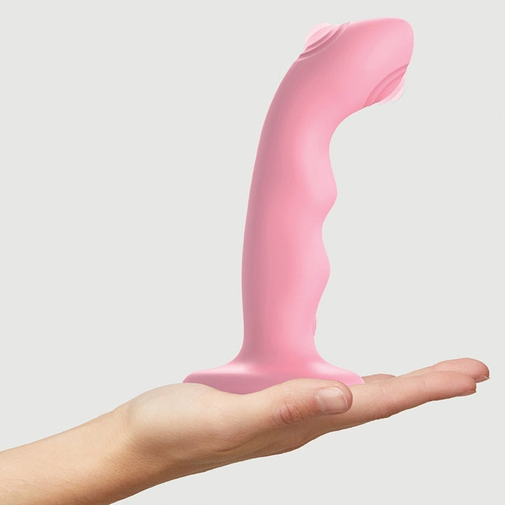 Lovely Planet Strap On Me Tapping Dildo Wave-Coral Pink
