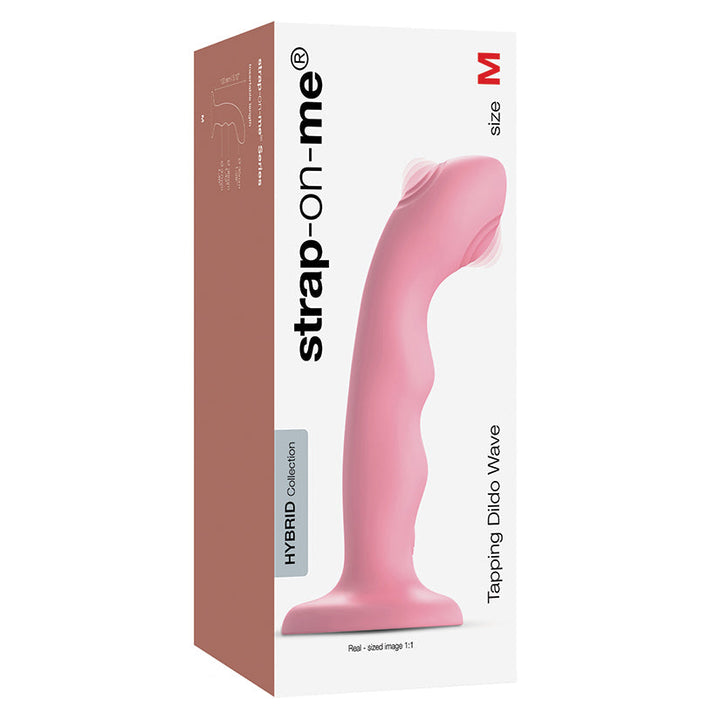 Lovely Planet Strap On Me Tapping Dildo Wave-Coral Pink