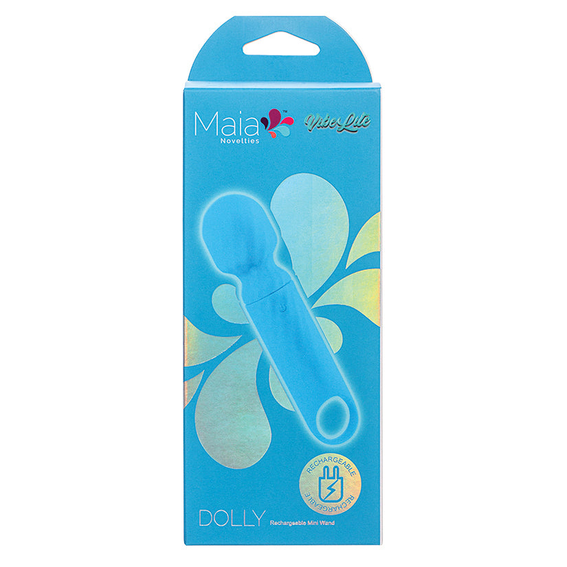 Maia Vibelite Dolly Rechargeable Silicone Mini Wand, Blue
