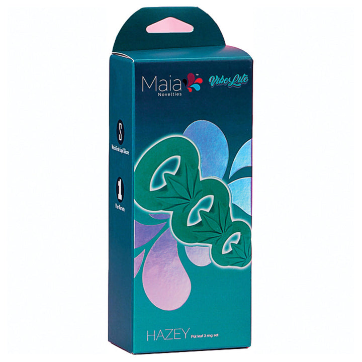 Maia Hazey Pot Leaf Silicone Cock Ring Set