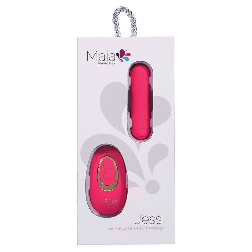 Maia Jessi Remote Control Mini Bullet Vibrator, Pink
