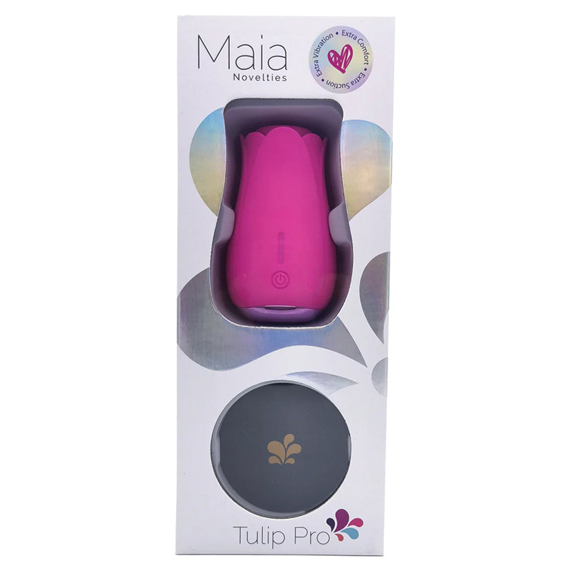 Maia Tulip Pro Suction and Vibration Stimulator, Pink