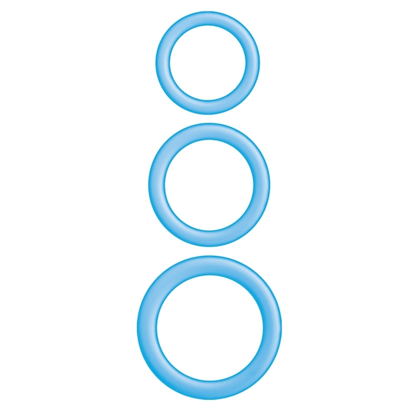 Enhancer Glow Rings Glow-in-the-Dark Silicone Cock Ring Set