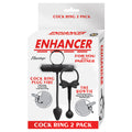 Enhancer Silicone Cock Ring 2 Pack with Vibrating Plug Ring