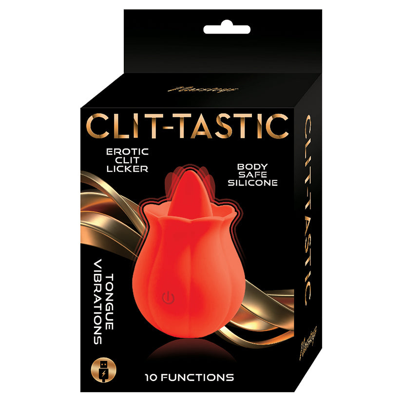 Clit-Tastic Erotic Clit Licker Rose Tongue Vibrator