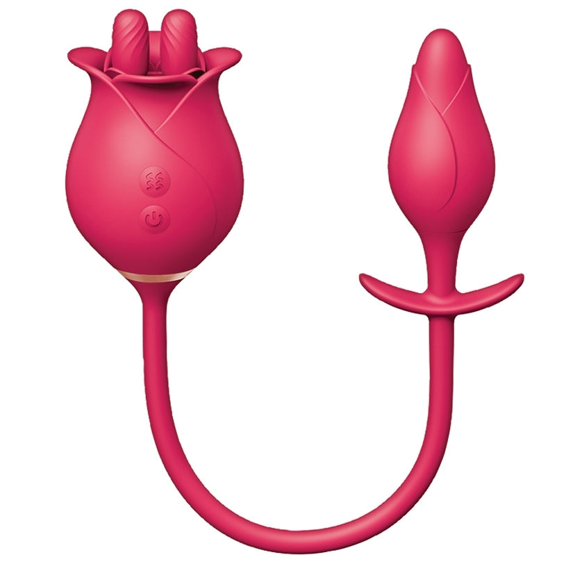 Clit-Tastic Tulip Finger Massager and Pleasure Plug, Red
