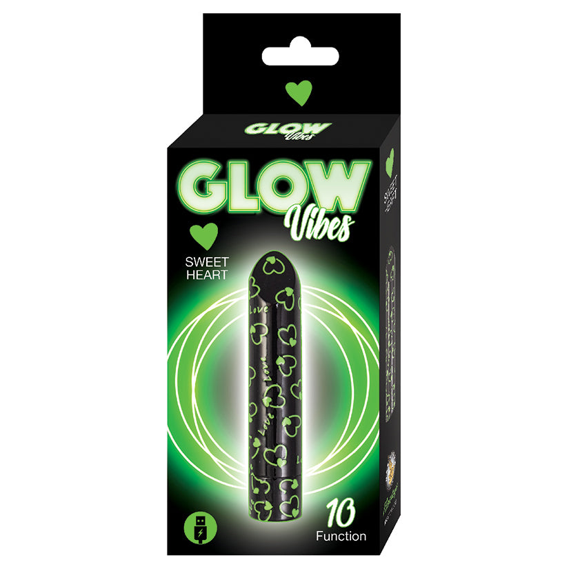 Glow Vibes Sweet Heart Glow-in-the-Dark Mini Vibrator