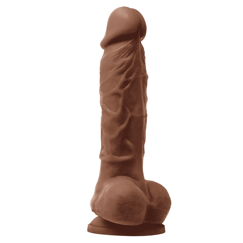 Colours Pleasures 5 Inch Vibrating Silicone Dildo, Brown