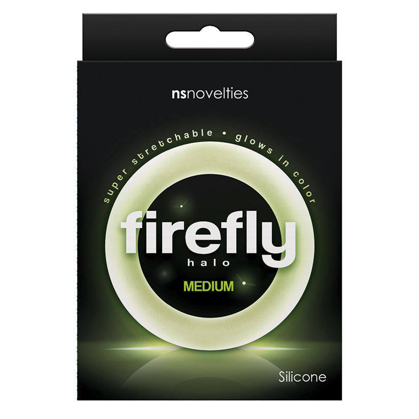 Firefly Halo Glow-in-the-Dark Silicone Cock Ring in Medium