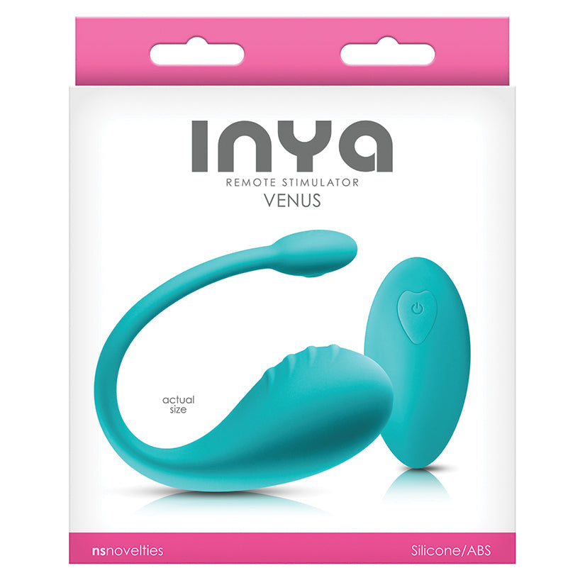 Inya Venus Remote Control Silicone Vibrator - Teal
