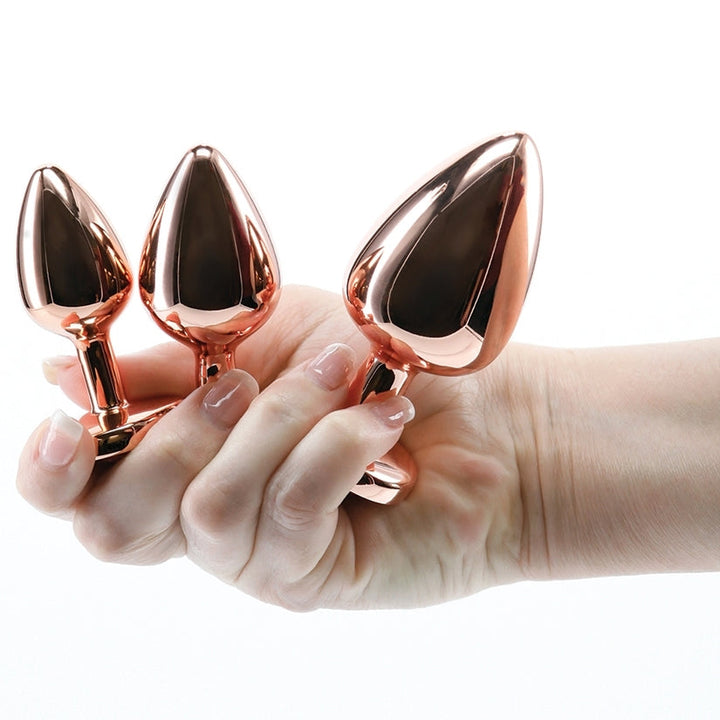 Rear Assets Heart Trainer Kit of 3 Aluminum Anal Plugs