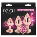 Rear Assets Heart Trainer Kit of 3 Aluminum Anal Plugs