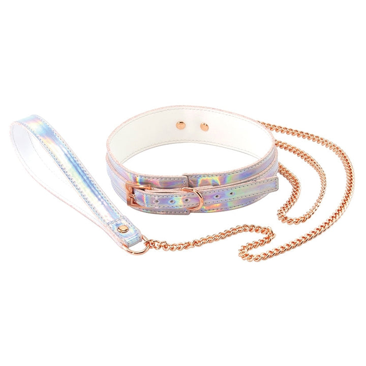 Cosmo Bondage Holographic Vinyl Collar and Leash