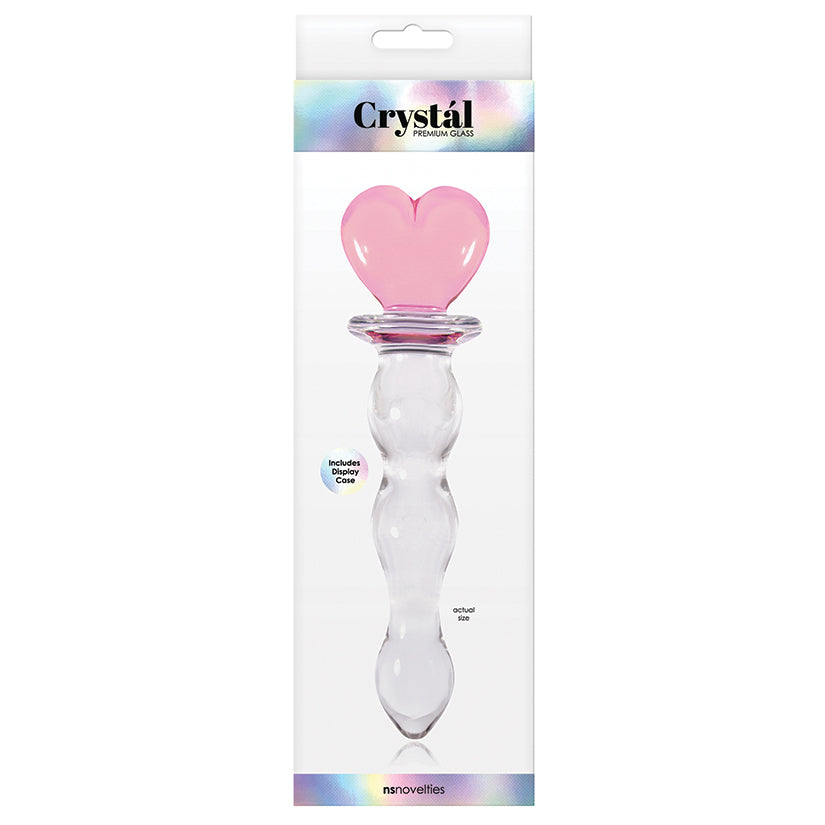 Crystal Heart of Glass Borosilicate Glass Toy with Display Case