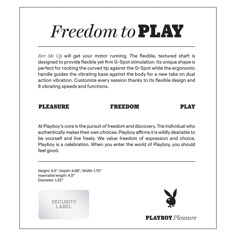 Playboy Rev Me Up Flexible Dual Motor G-Spot Vibrator